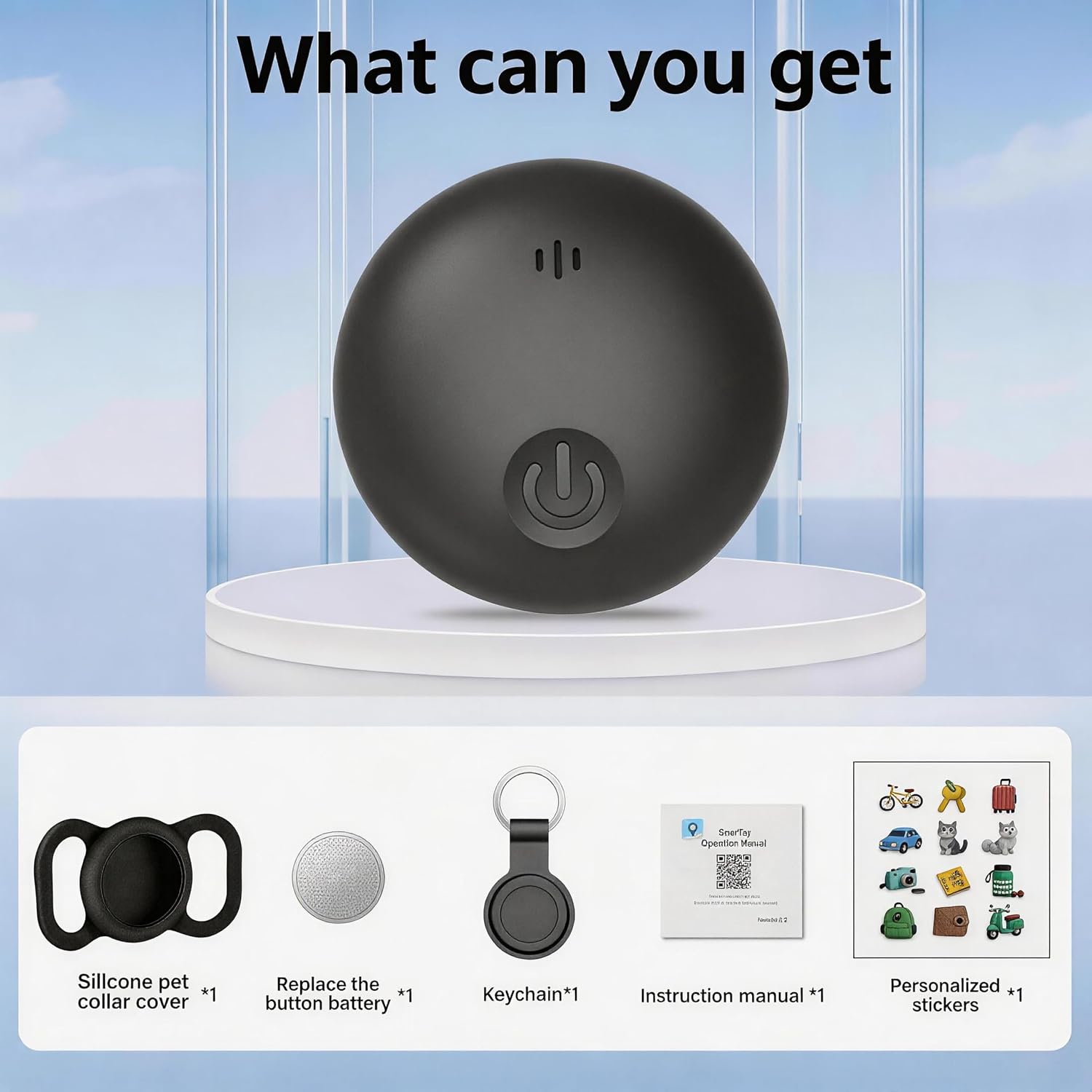 GPS Tracker for Dogs, Smart Collar with Real-Time Location - Pet Location Tracker with Holder, No Monthly Fee/No SIM Card, Works with iOS Find My【Apple MFi Certified】 , Ultra-Slim, IP68 Waterproof - Image 7