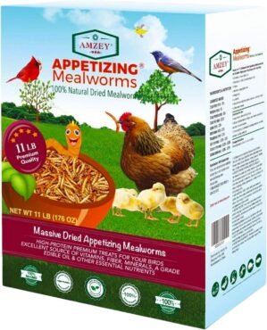 Amzey Dried Mealworms 11 LBS –...