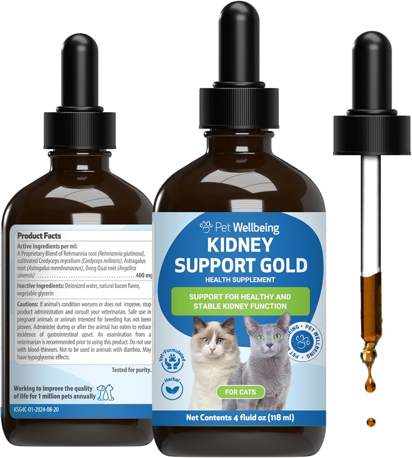 Pet Wellbeing Kidney Support Gold f...