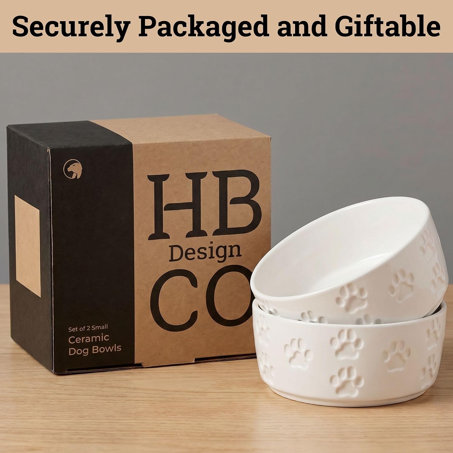 Ceramic Dog Bowl Set of 2 with Anti-Skid Base, 5.5"W x 2"H, 2 Cup Capacity | Thick Ceramic, Dishwasher Safe, Anti-Skid Rubber Base, 2 Cups per Bowl, Ceramic Food and Water Bowls Set of 2 for Small Dogs - Image 9