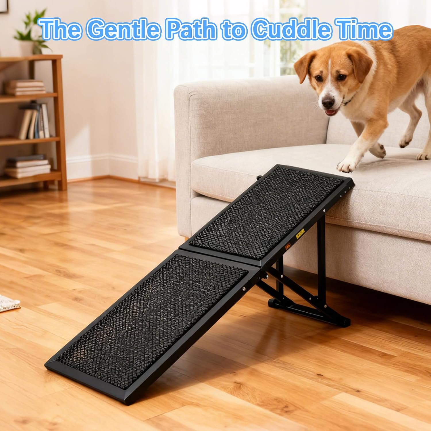 Dog Ramp for Car,49.4"x 16.1" Dog Stairs for Large Dogs with Anti-Slip Surface,Large Folding Pet Stairs for SUV,Truck with Adjustable Height,Outdoor Portable Wide Dog Steps up to 99LBS - Image 7