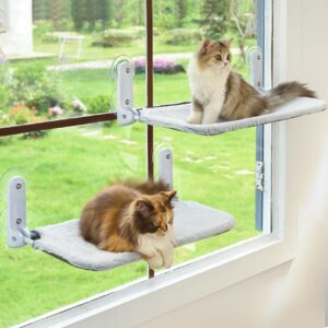 Zoratoo 2PC Cat Window Perch, Folda...