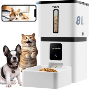 Yakry Automatic Dog Feeder with Cam...