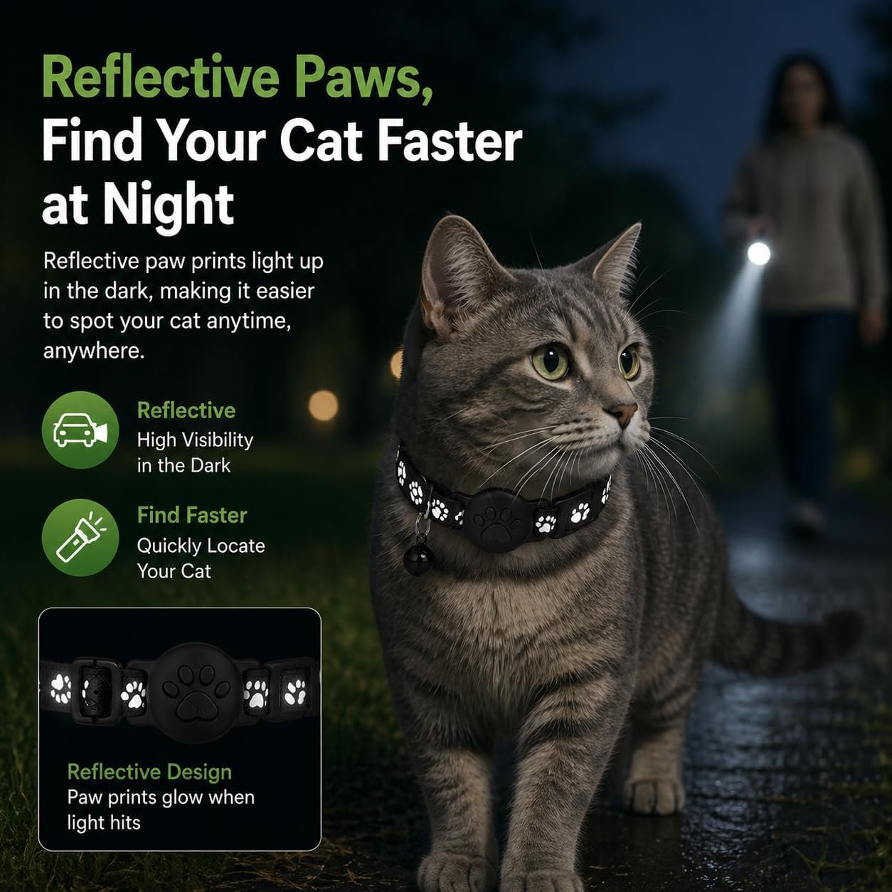GPS Tracker for Cats, Cat Collar with Tracker for Android Users – No Monthly Fee, Google Find Hub Cat GPS Tracker Collar, IP67 Waterproof, Replaceable Battery Lasts 1 Year (Not Standalone GPS) (Black) - Image 7