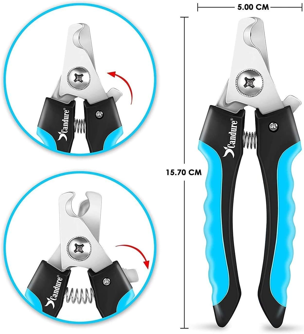 Candure Dog Nail Clippers and Trimmer with Safety Guard to Avoid Over-Cutting Toe Nails, Professional Grooming Pet Nail Clipper with Nail File for Small, Medium & Large Breeds | Pet Dog and Cat Nail Clipper - Image 2
