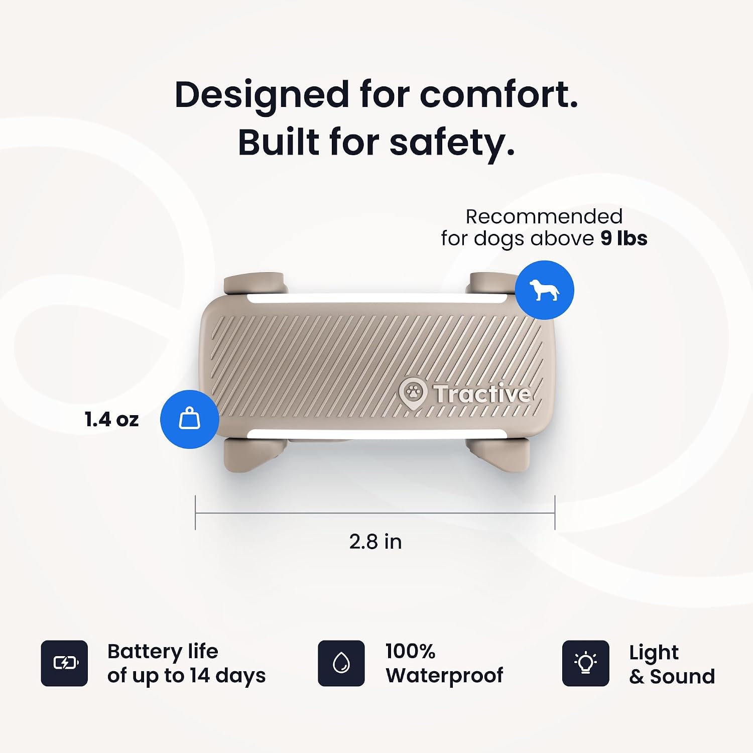 Tractive Smart Dog GPS Tracker with 6 Month Subscription | Live Pet Tracker with Virtual Fence | Vital Signs Monitoring of Heart & Respiratory Rate | Bark Monitoring | Dog Collar Attachment (Brown) - Image 6