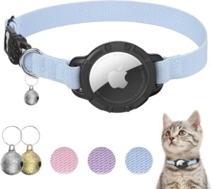 AirTag Cat Collars, Stretchy Collar...