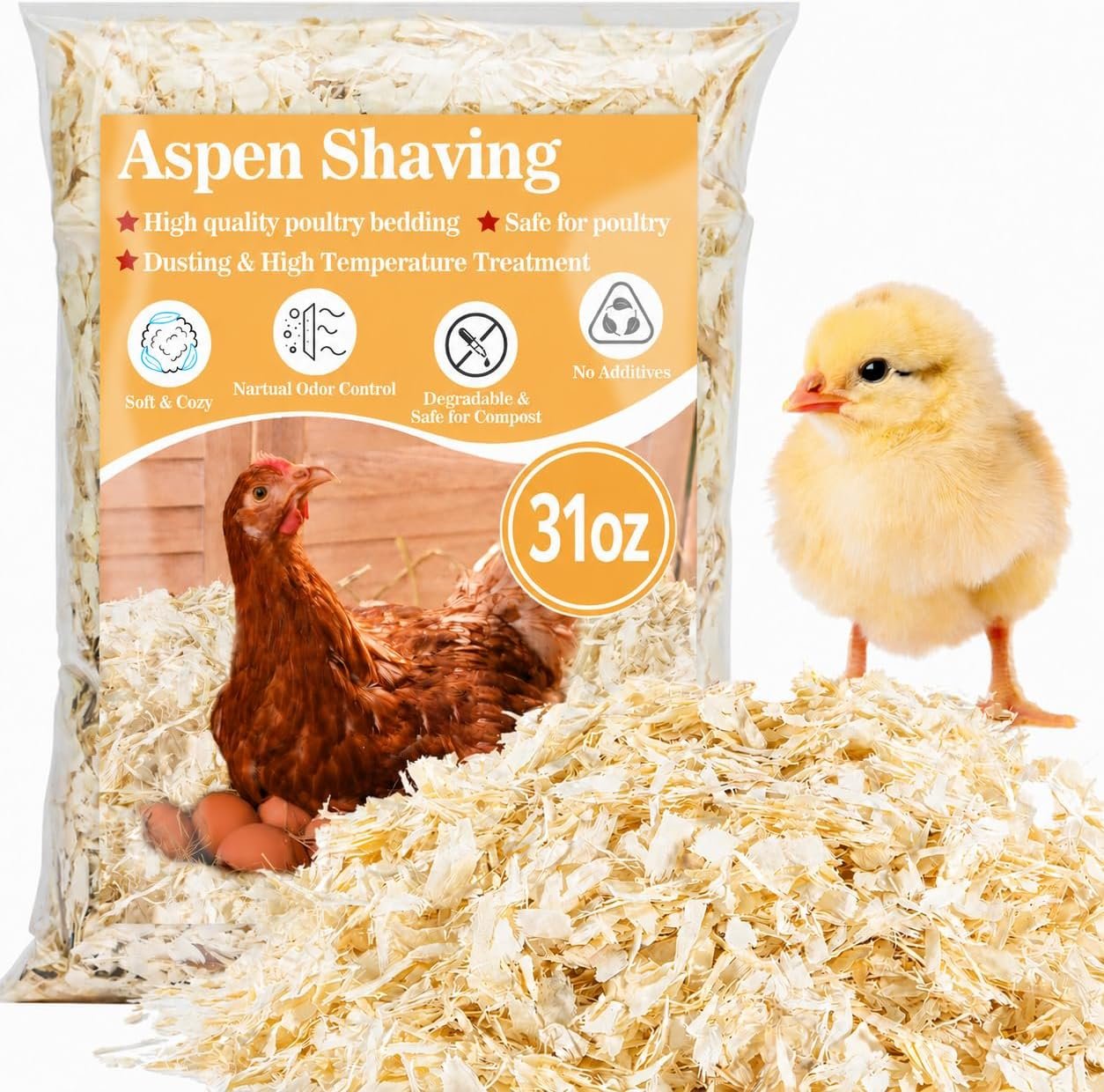 Sukh 31 OZ Chicken Coop Bedding ...