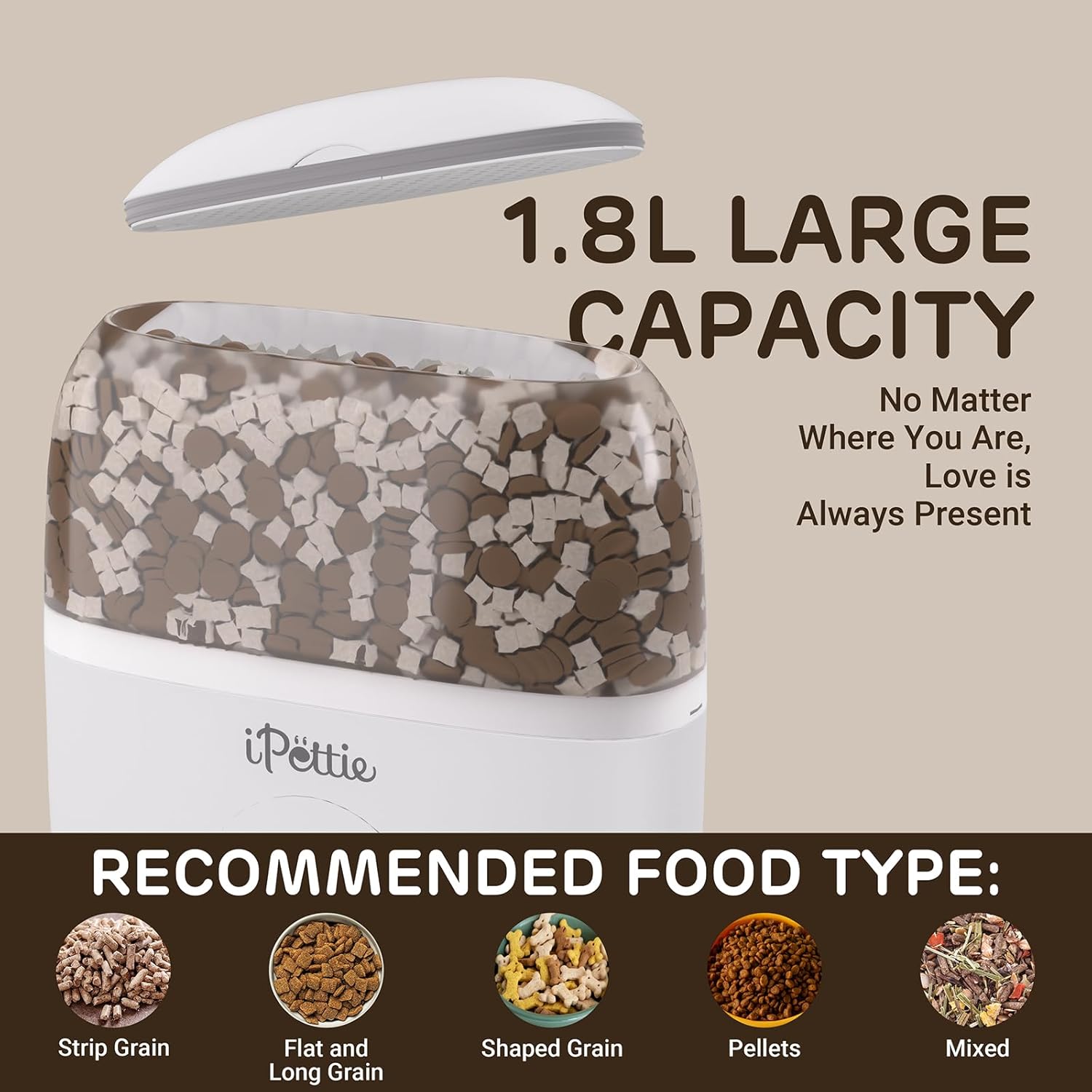 iPettie Smart WiFi Hanging Cage Feeder for Rabbits, Cats, Dogs & Hamsters - Perfect for Pet Stores, Remote & Portion Control, Timed Feeding, 62oz Capacity, Compatible with 5-30mm Dry Food - Image 4