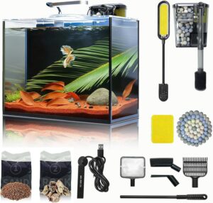 3 Gallon Aquarium Set Small Fish Ta...
