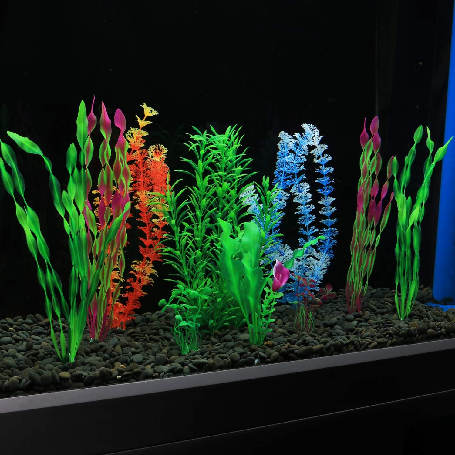 MyLifeUNIT Artificial Fish Tank Plants, 10 Pack Plastic Aquarium Plants Decorations - Image 6