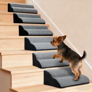 2-Step Dog Ramp for Stairs, Non-Sli...