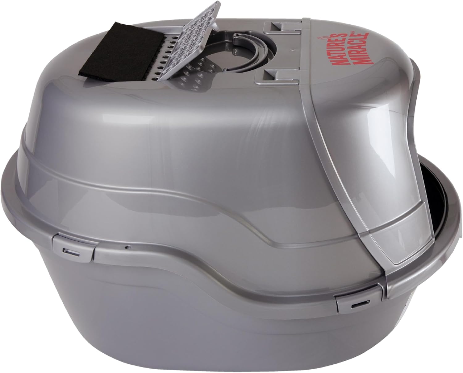 Nature’s Miracle Hooded Flip Top Litter Box for Cats, With Built-In Odor Control Charcoal Filter - Image 2