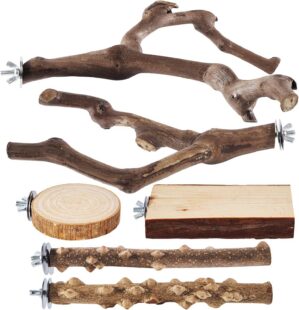 LIMIO 6-Piece Bird Perch Set –...