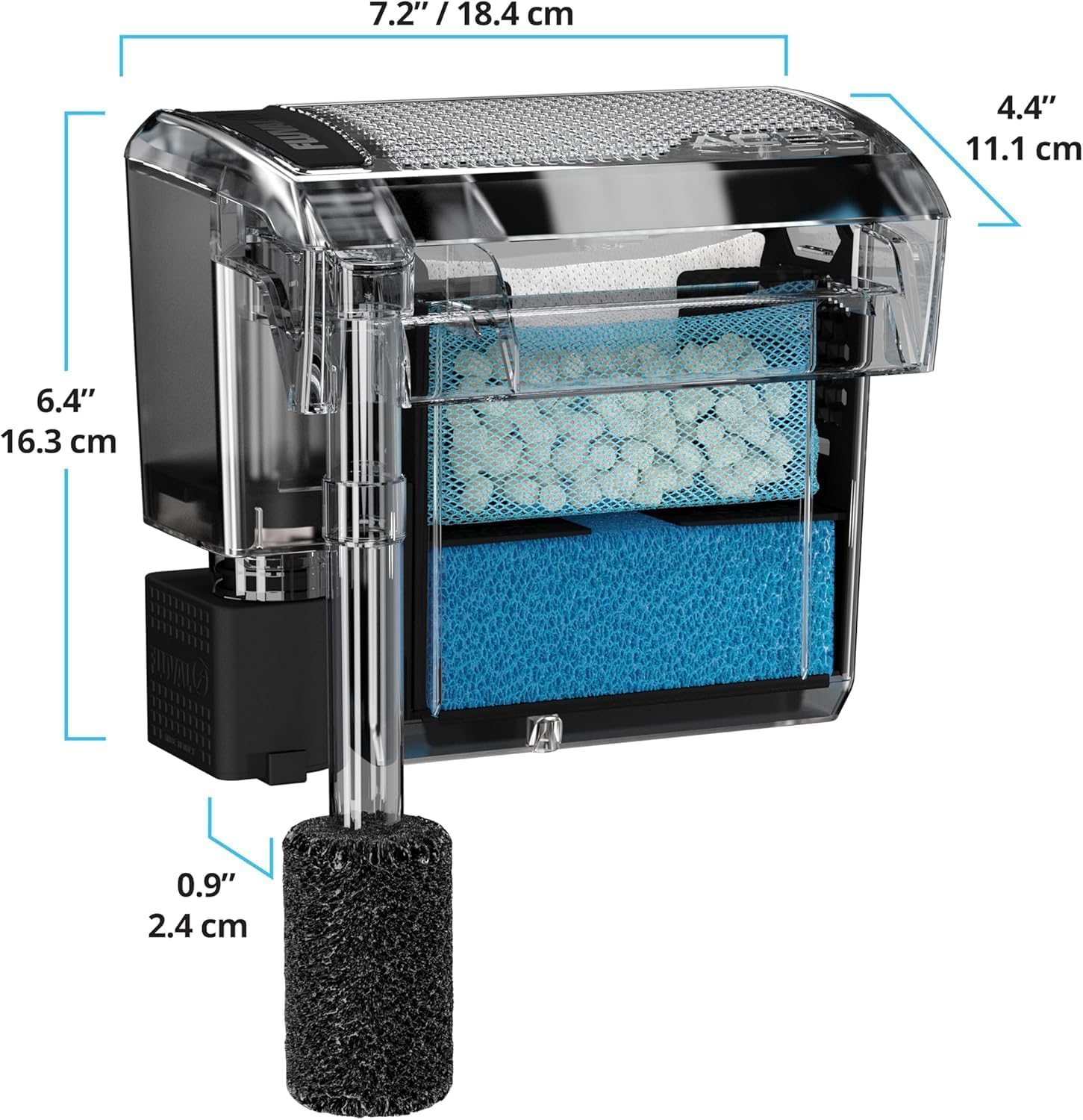 Fluval 50 Power Filter – Aquarium Filter for 20 to 50 Gallon Fish Tanks – Quiet Energy Efficient Pump – Mechanical, Chemical & Biological Filtration – Easy Install & Maintenance (Packaging May Vary) | Quiet Energy Efficient Pump - Mechanical, Chemical & Biological Filtration - Packaging May Vary - Image 2