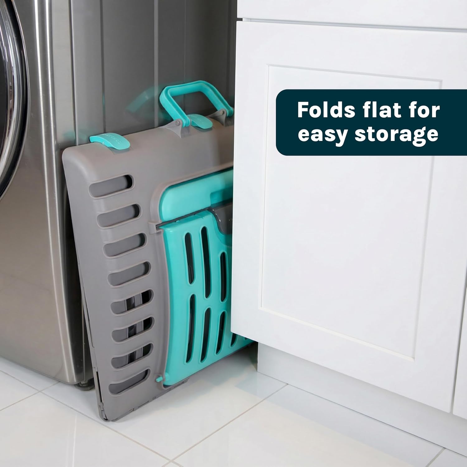 SportPet X-Large Hard-Sided Travel Cat Carrier - Cat Carrier with Patented Wide Side-Opening Door, Foldable Portable Pet Carrier for Cats & Small Pets up to 35lbs - Dark Gray/Teal - Image 10