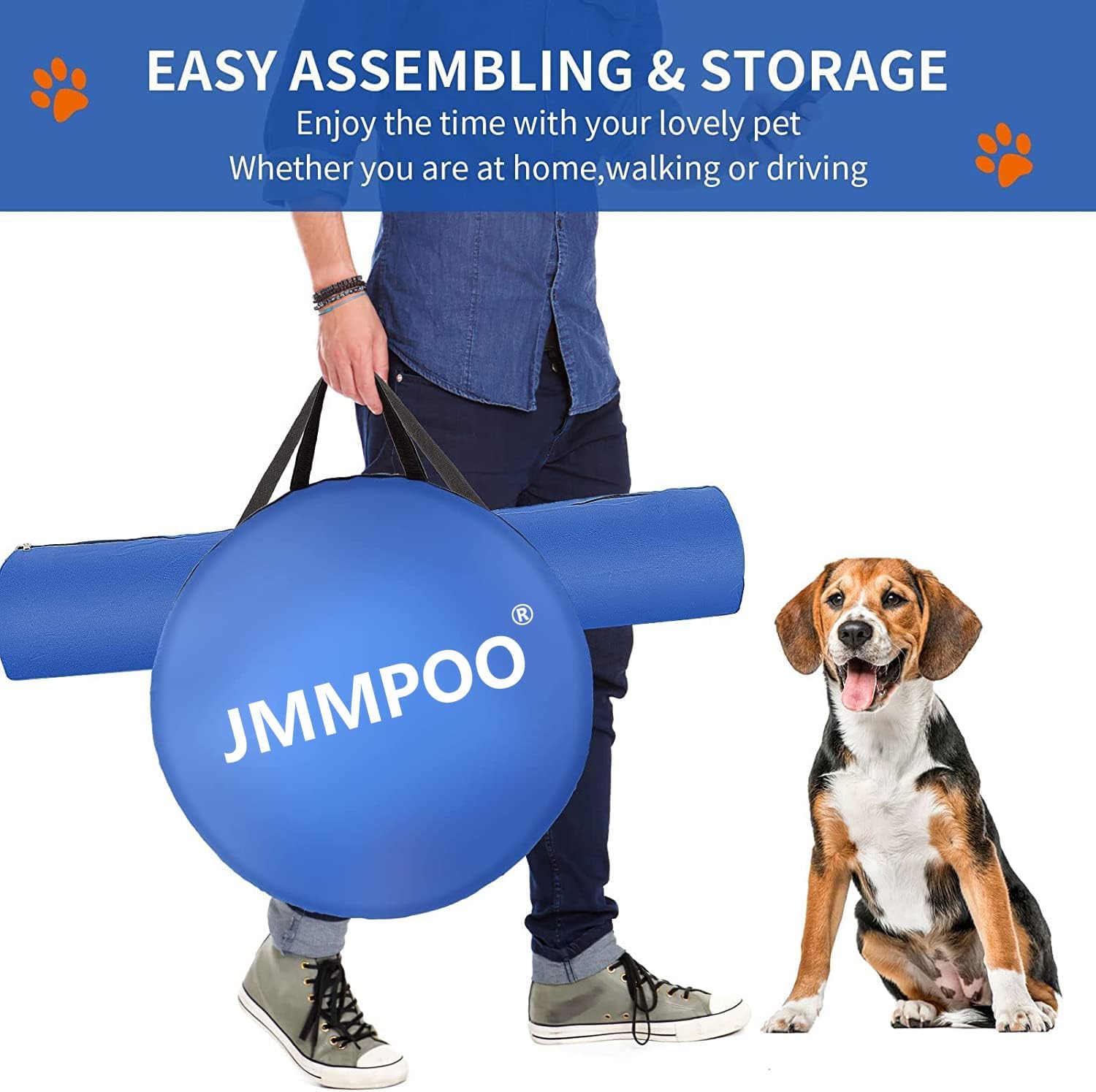 Dog Agility Training Equipment, 60-piece Dog Obstacle Course Training Starter Kit Pet Outdoor Game with Tunnel, Agility Hurdle, Weave Poles, Jump Ring, Pause Box, Toy Balls and Storage Bag - Image 6