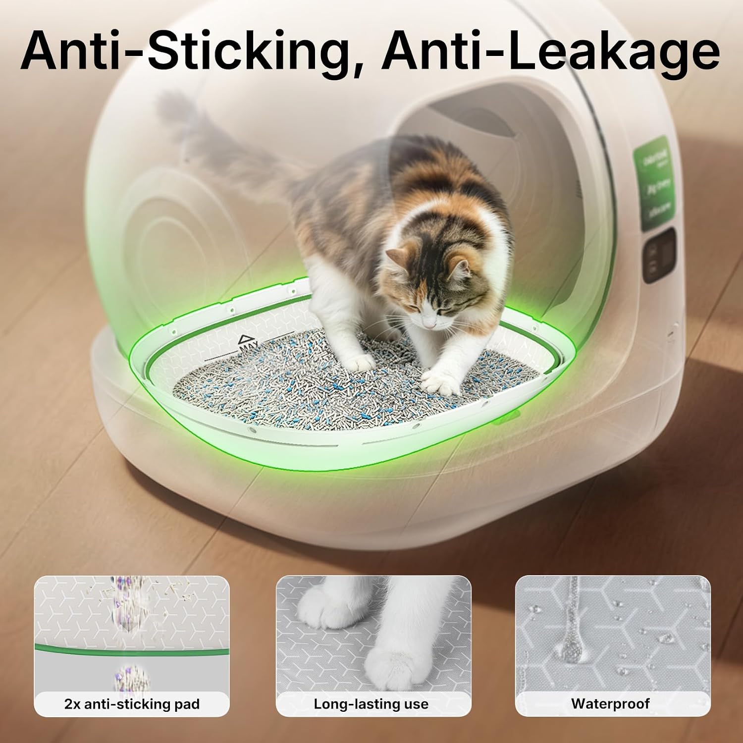 PETKIT Purobot Max 3 Automatic Litter Box Odor Control | Self-Cleaning Cat Litter Box App Control Anti-Leak Large Opening & Low Entrance Safety Sensors, with 1 Roll Trash Bag - Image 4