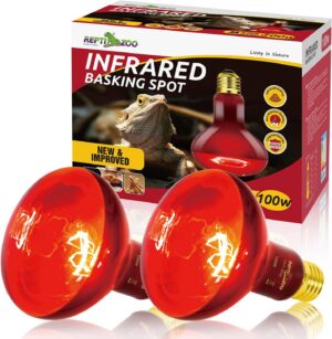 REPTI ZOO 2 Pack Infrared Heat Lamp...