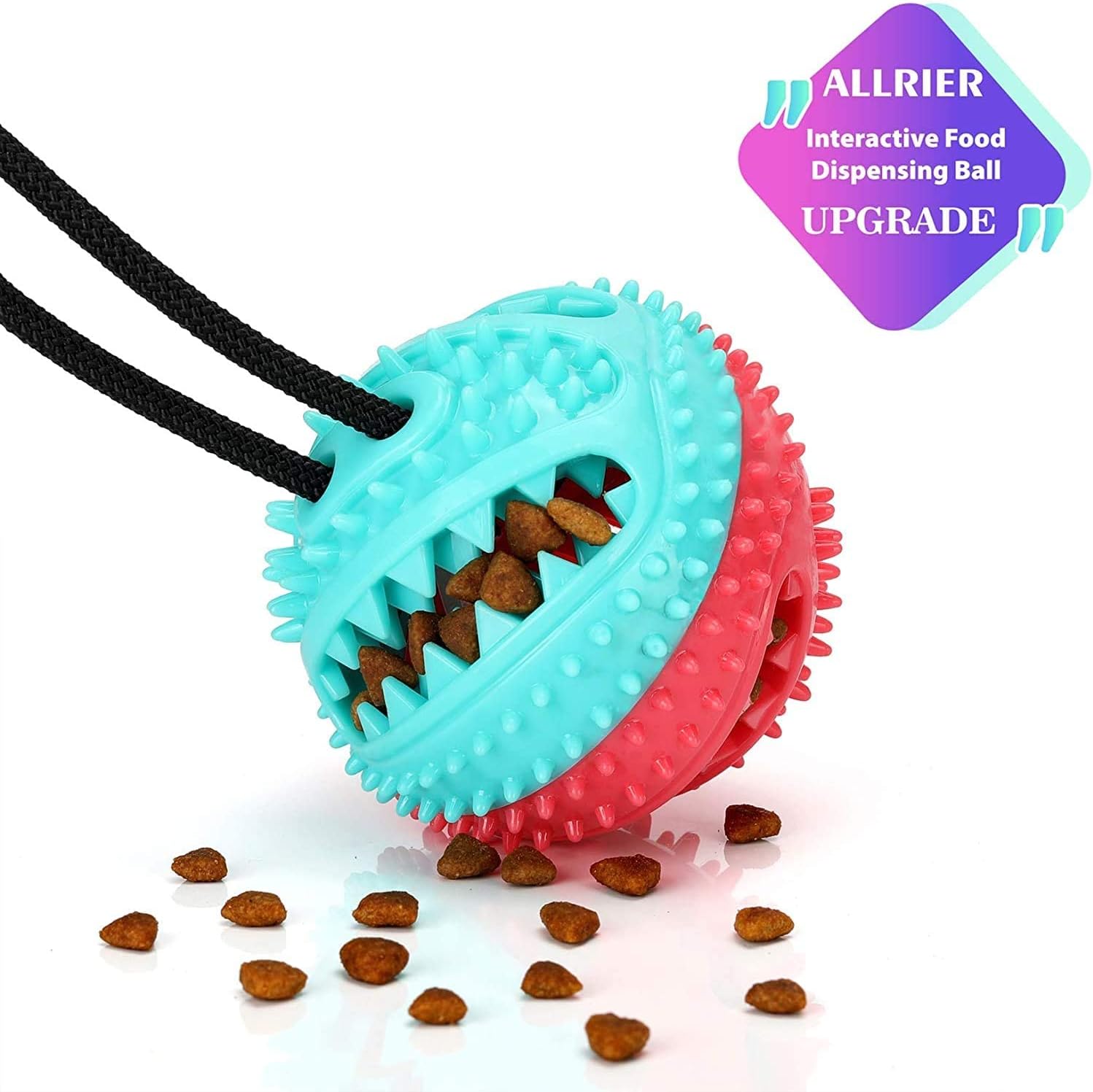 ALLRIER Dog Toys to Keep Them Busy for Boredom,Interactive Dog Toys Tug of War, Mentally Stimulating Toys for Dogs, Puppy Teething Puzzle Treat Food Dispensing Ball Toy for Small Medium Dogs - Image 3