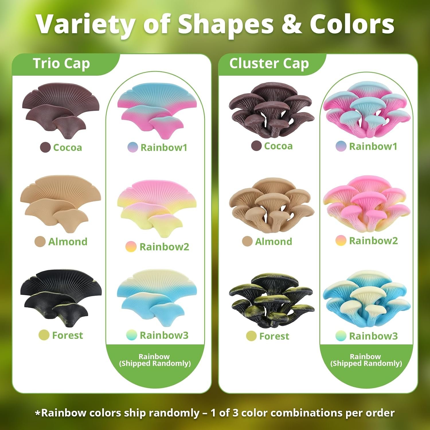 Westant Mushroom Decor for Reptile Tank, Fish Tank, Pet-Safe Bearded Dragon Tank Accessories, Realistic Terrarium Plants for Leopard Geckos, Crested Geckos, Tree Frogs, Snakes (Forest, Trio Cap) - Image 6