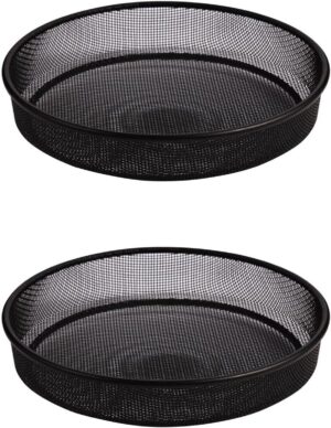 2pcs Metal Round Bird Feeders Tray,...