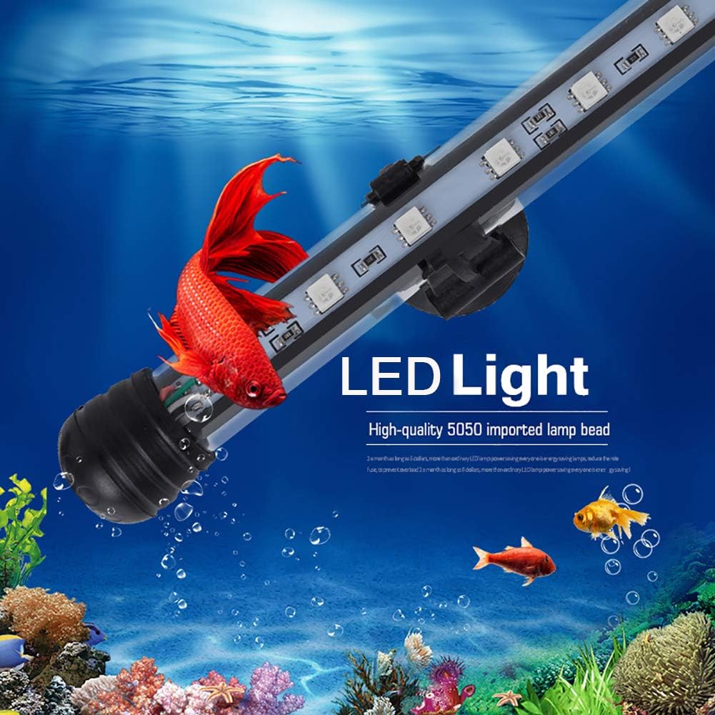 MQ 8 in Submersible LED Aquarium Light, 1.2W Color Changing Fish Tank Light with Remote Control, IP68 Crystal Glass 9 LEDs Lights Bar, for Fish Tank 10-15 inch - Image 7