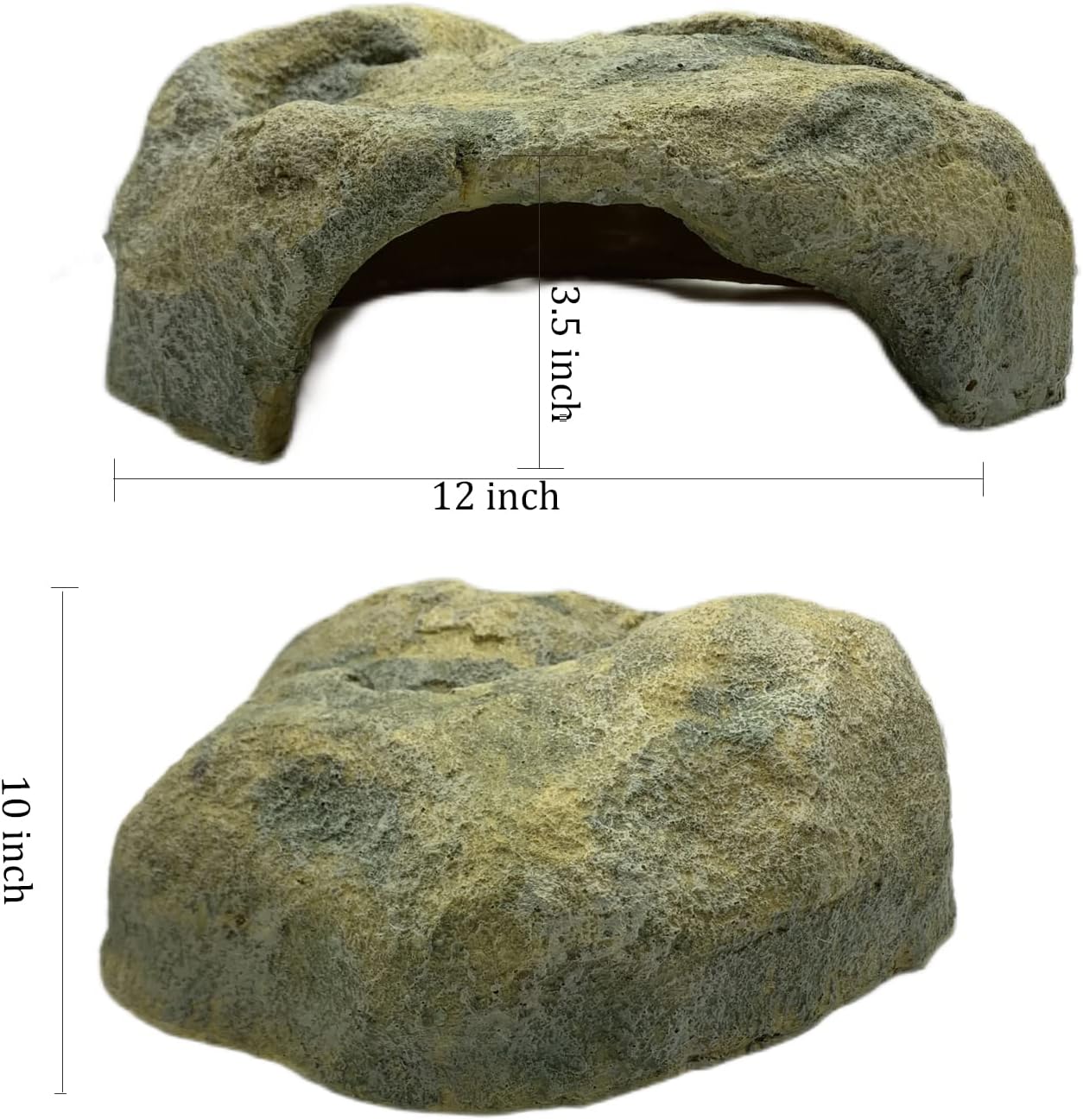 Extra Large Resin Reptile Hide for Ball Pythons, Lizards, Leopard Geckos, Bearded Dragons - Simulation Rock Hideout Cave for Habitat, Turtle Terrarium Decor - Image 5