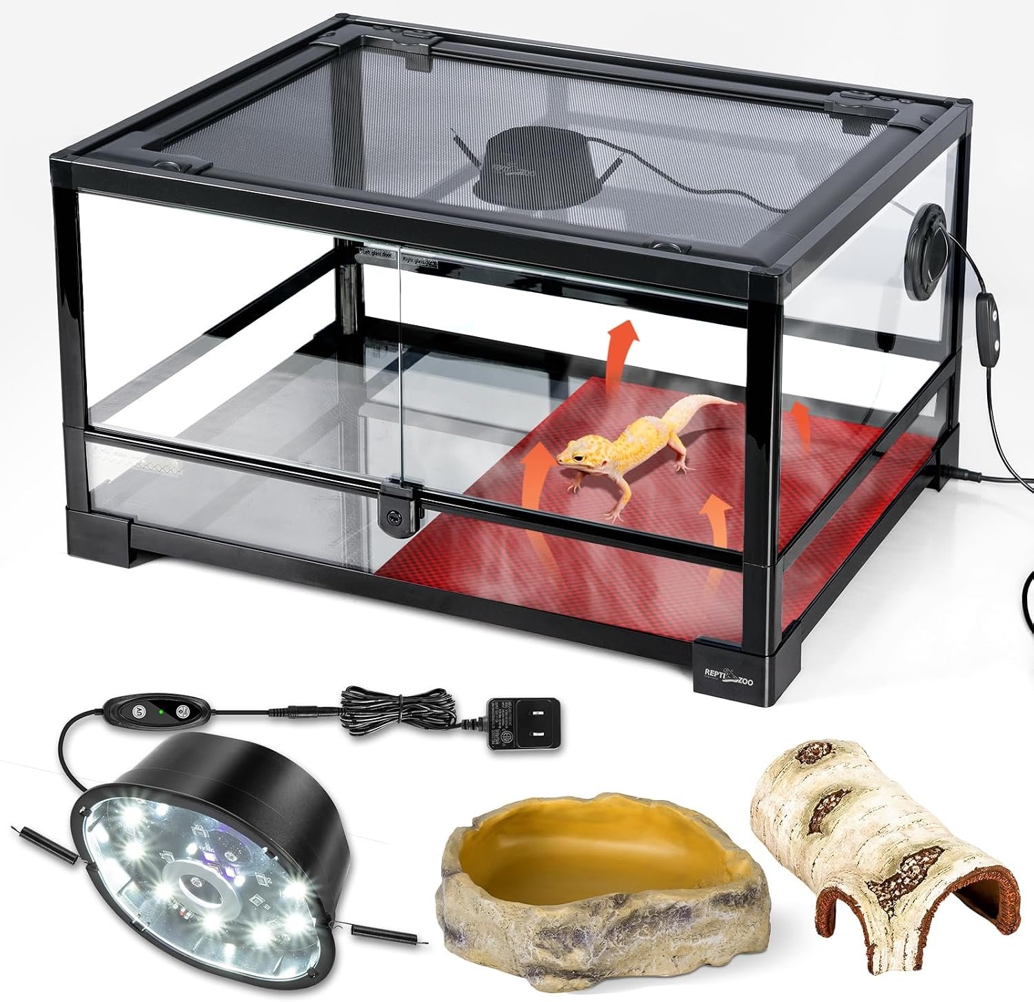 REPTIZOO 5-in-1 Reptile Terrarium S...