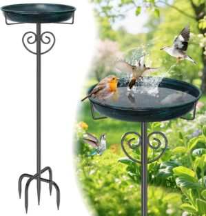 Bird Bath for Outside,Freestanding ...