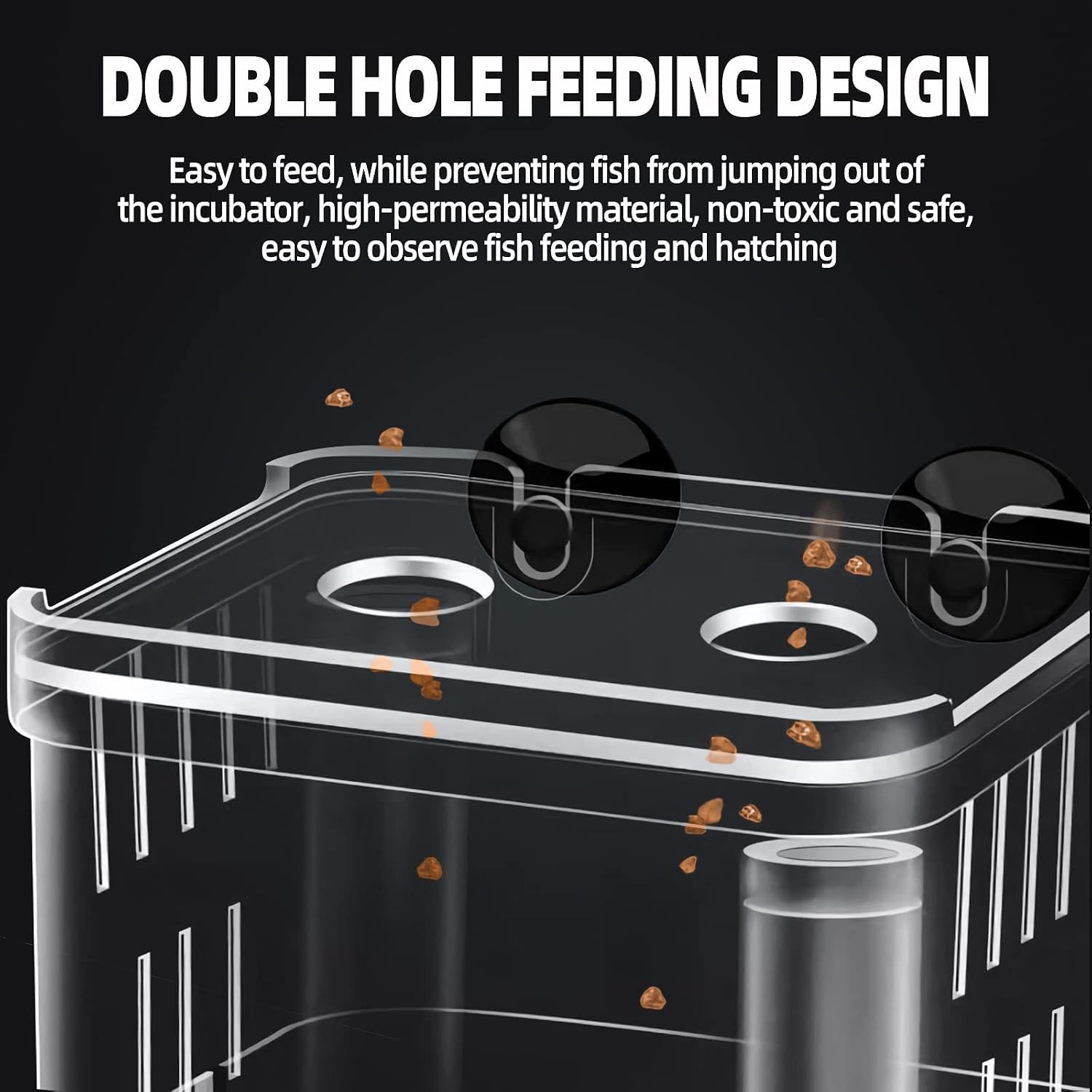Boxtech Aquarium Fish Tank Hatchery Incubator Breeding Box, Acrylic White Breeder Isolation Divider Hatching Boxes Accessory Small Baby Fishes Shrimp Clownfish Guppy - Image 5