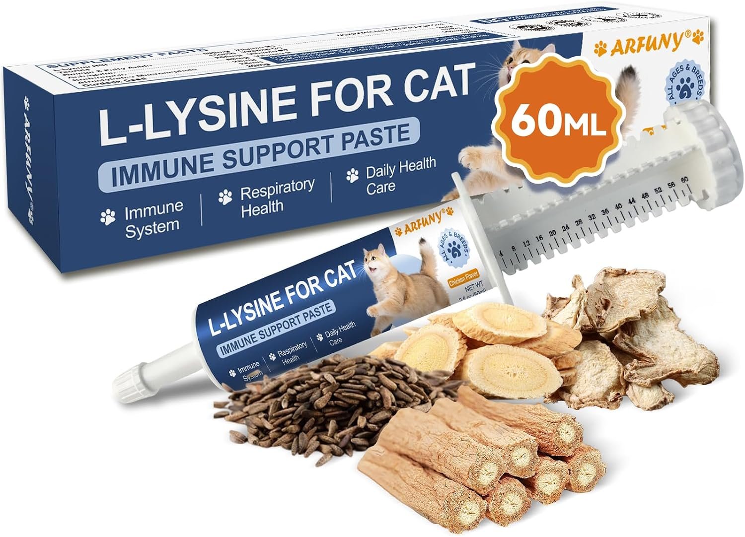L-Lysine for Cats, Immune System, N...