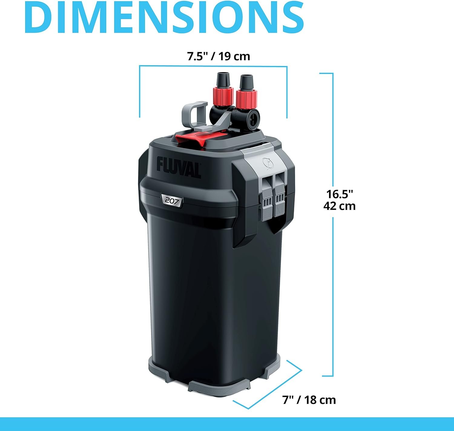 Fluval 207 Perfomance Canister Filter - for Aquariums Up to 45 Gallons - Aquarium Canister Filter - Image 6