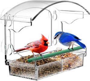 Clear Acrylic Window Bird Feeder fo...