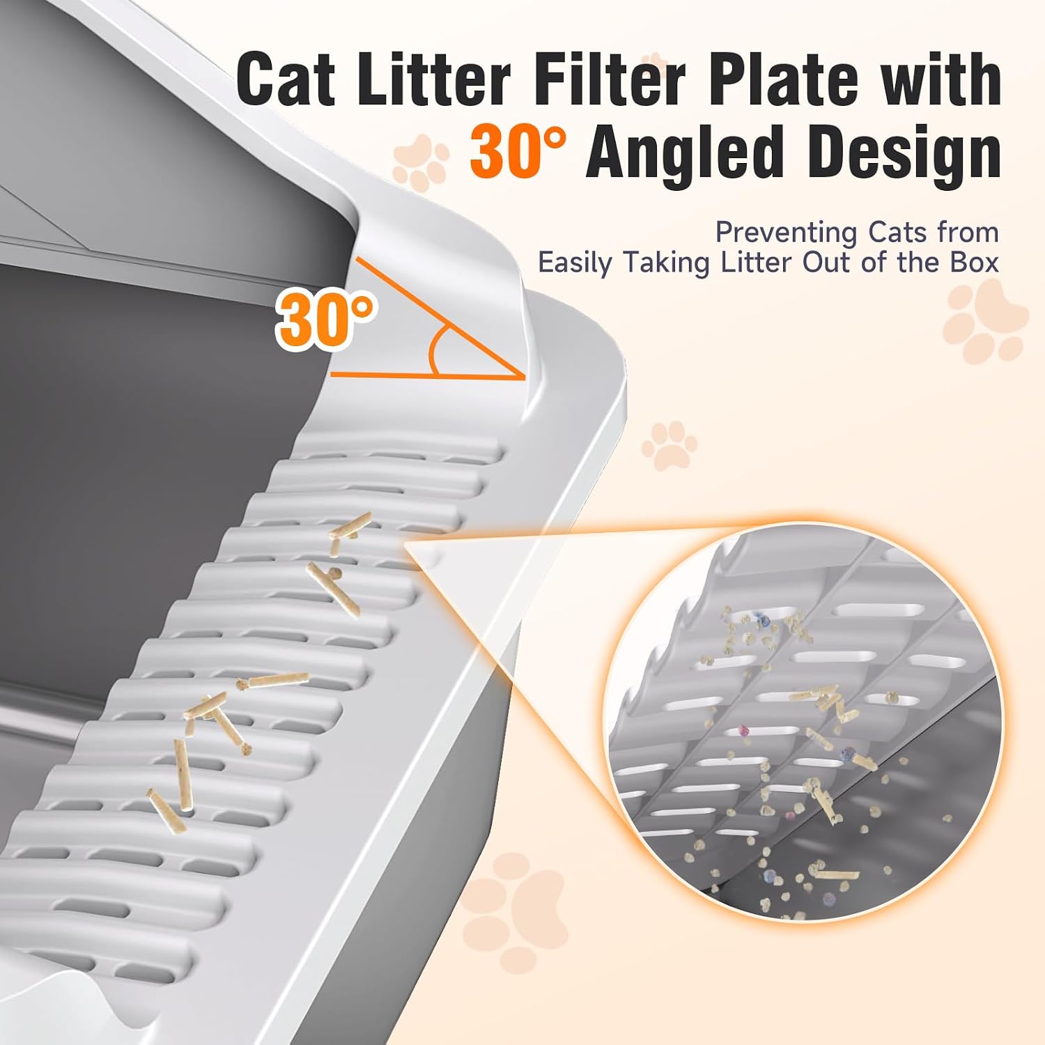 Stainless Steel Cat Litter Box, Extra Large XL Odor Free Metal Litter Box with High Sides Lid, Open Top Litter Pan Include Scoop Easy Cleaning Kitty Cat Box Anti-Urine Leakage, Non-Sticky - Image 4