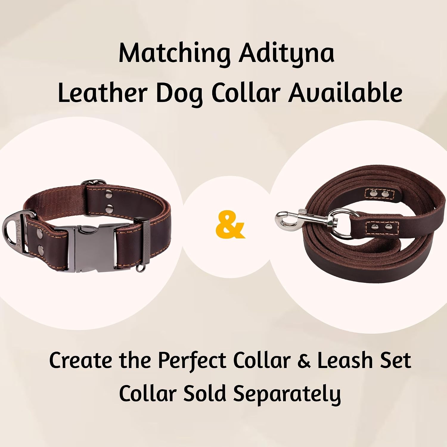ADITYNA Leather Dog Leash 6 ft x 3/4 inch - Soft, Strong, Heavy Duty for Large & Medium Breeds - Dog Lead for Walking, Training, Hiking and Running (Brown) - Image 5