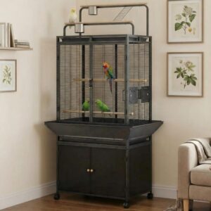 Large Bird Cage, 71″ h Rollin...