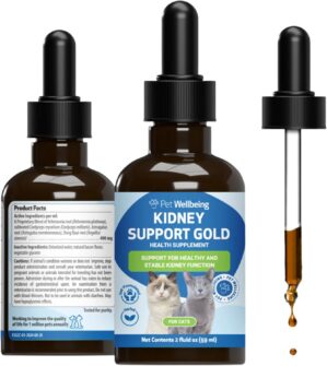 Pet Wellbeing Kidney Support Gold f...