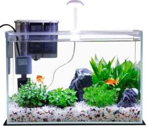 3 Gallon Glass Small Fish Tank, Bet...
