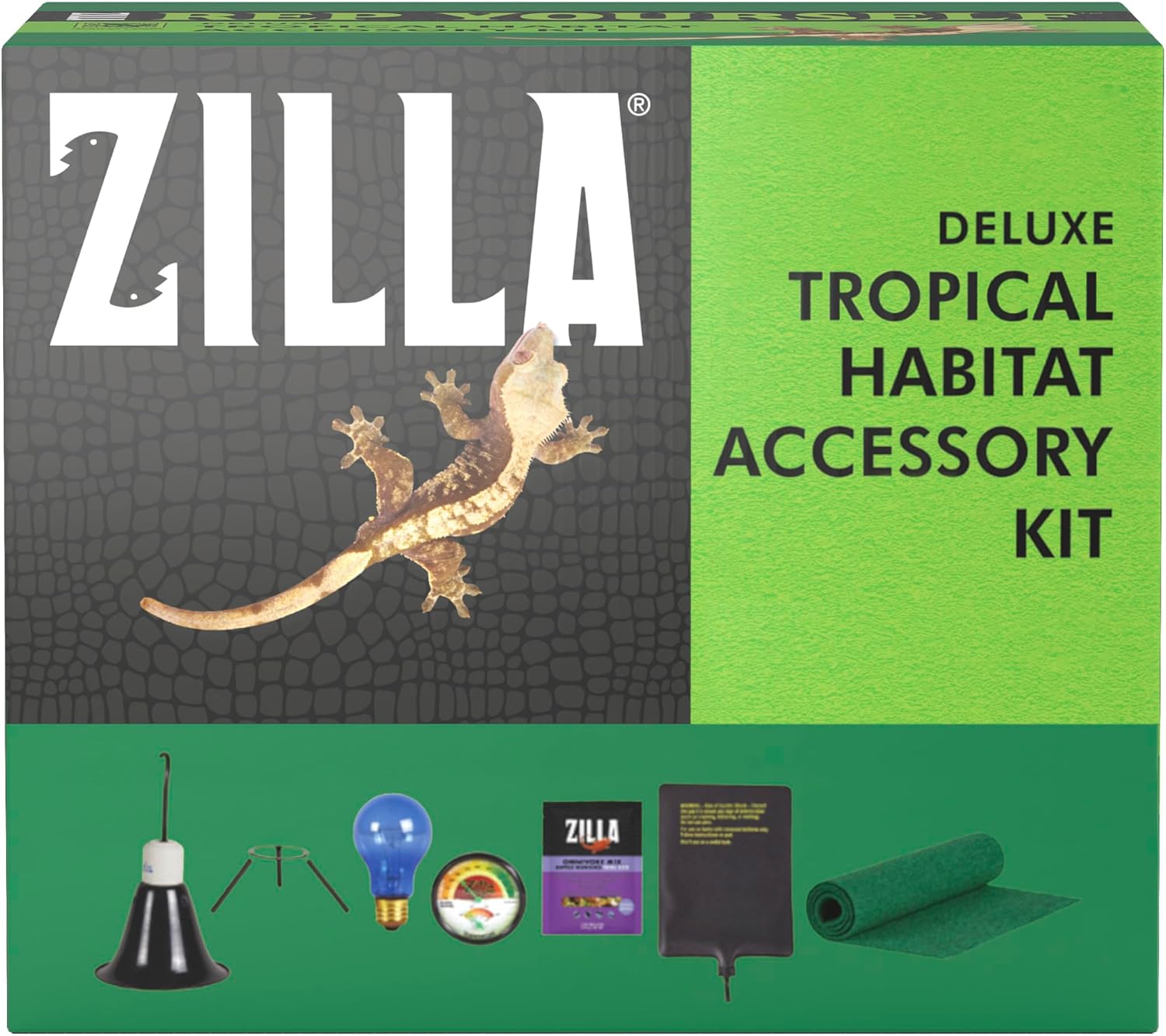 Zilla Tropical Habitat Accessory Kit, Starter Kit for Reptiles, Easy Start for Tropical-Dwelling Reptiles, Includes Lighting, Heating, Bedding and Food, Ideal for Size 10G Terrariums - Image 12