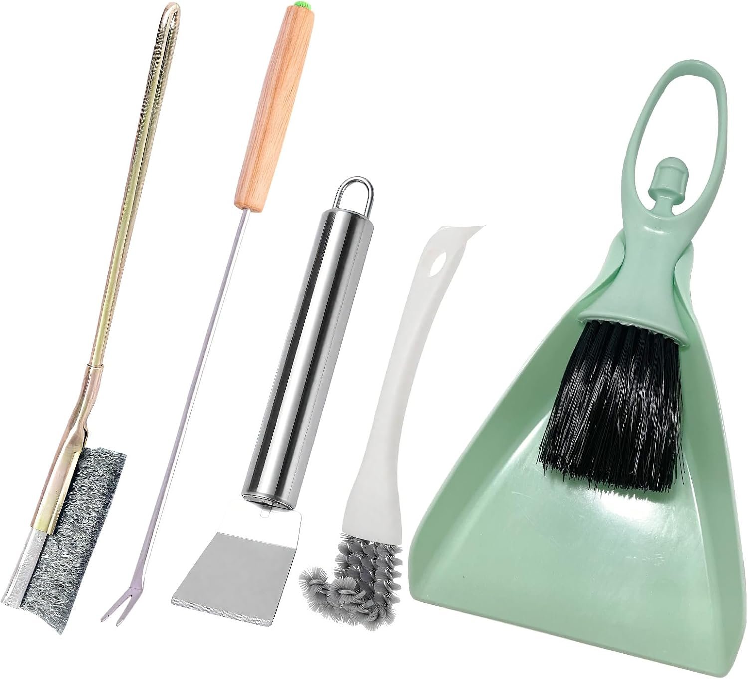 5Pcs Bird Cage Cleaner Kit, Stainle...