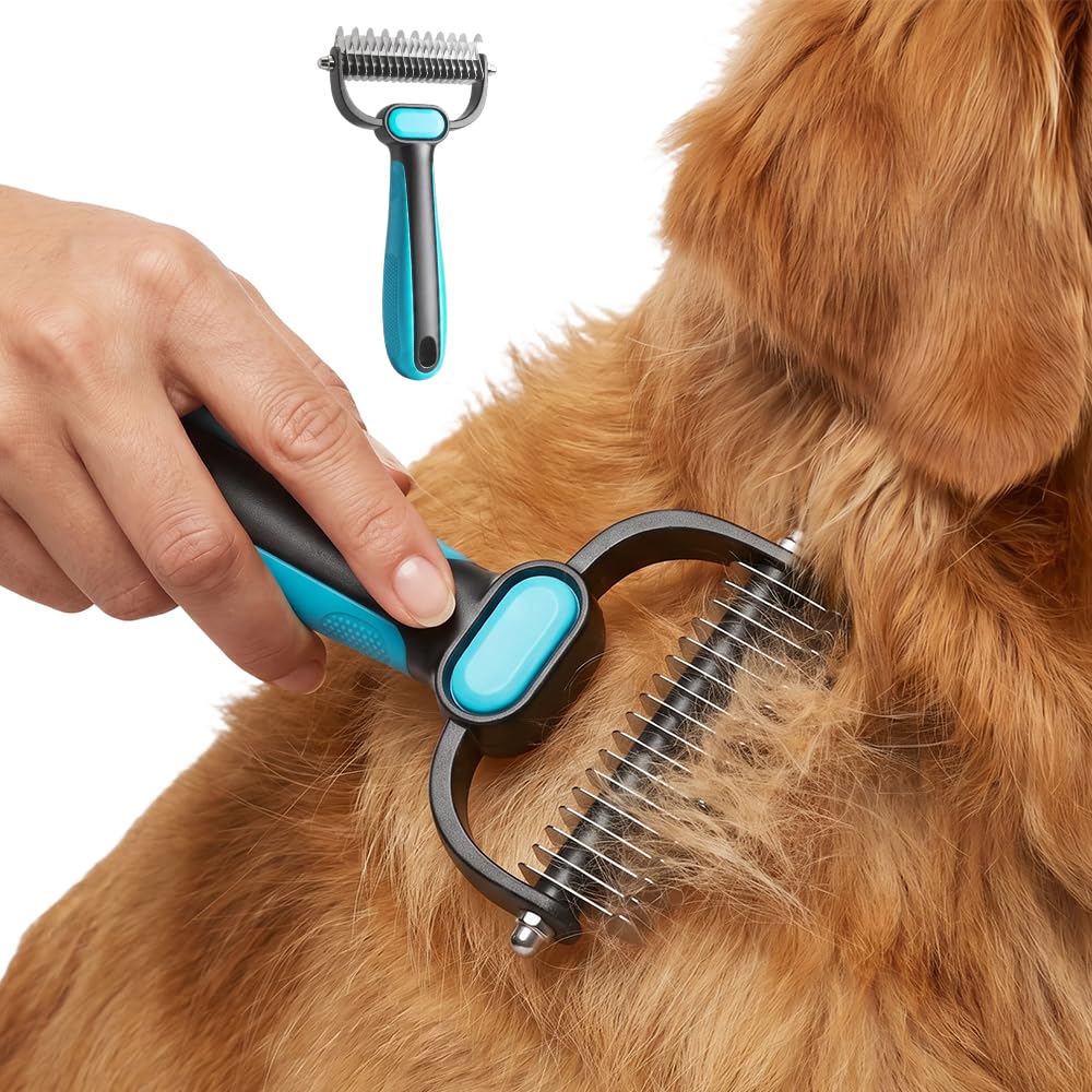 Double-Sided Pet Grooming Rake For Cats & Dogs, 2-In-1 Dematting Comb, Ergonomic Pet Grooming Matt Remover Detangler For Long Haired Pets (small) - Image 7