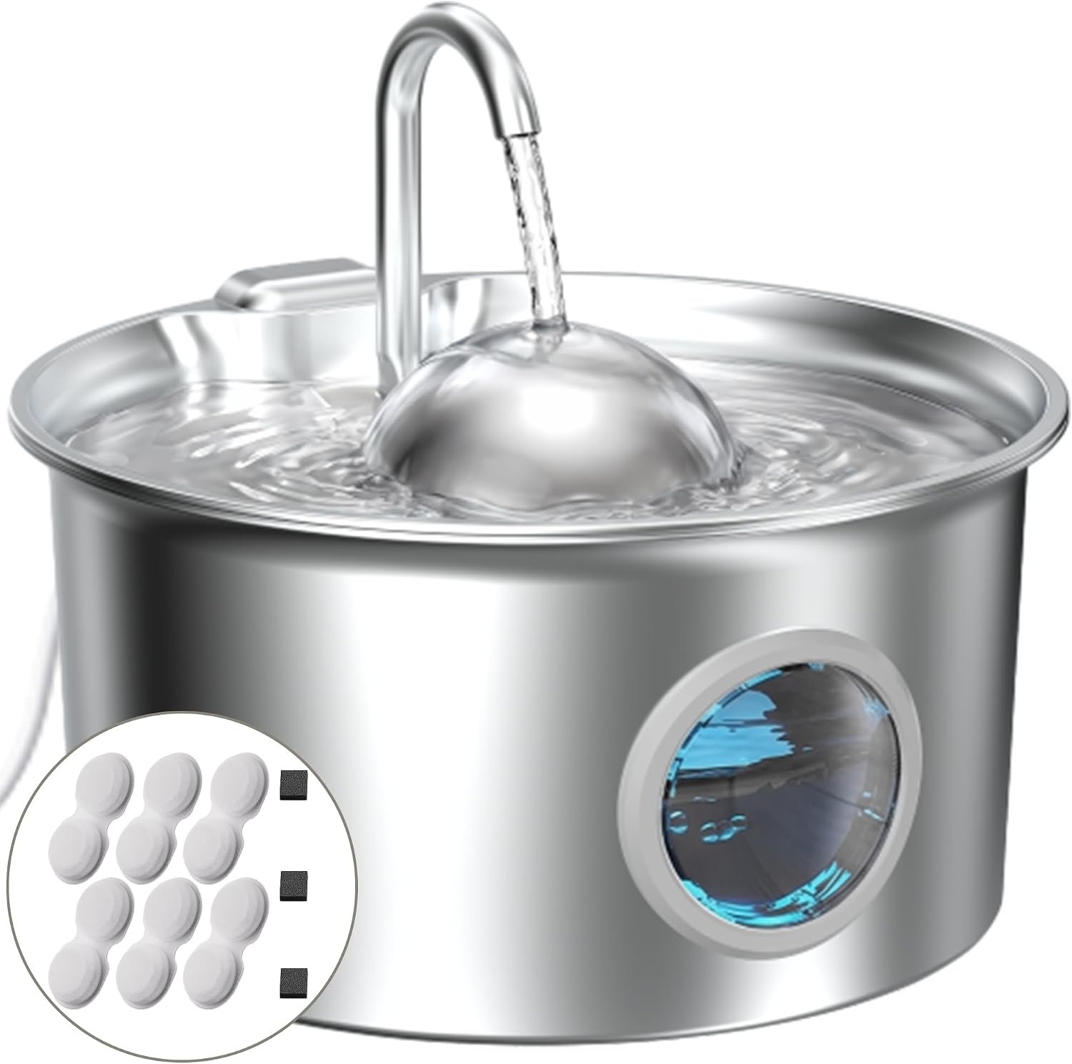 Stainless Steel Cat Water Fountain:...