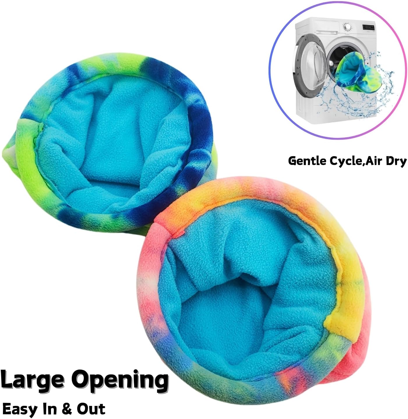 2 Pack Guinea Pig Snuggle Sack Soft Fleece Large Hideout Ferret Cozy Cave Hamster Sleeping Bag Small Animal Bed for Rabbit Bunny Chinchillas Rat Squirrel Hedgehog Cage Accessories (2 Pack, Large) - Image 5