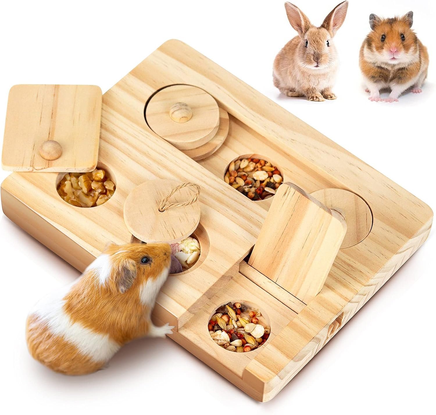 Guinea Pig Foraging Toys, 6 in 1 Ha...