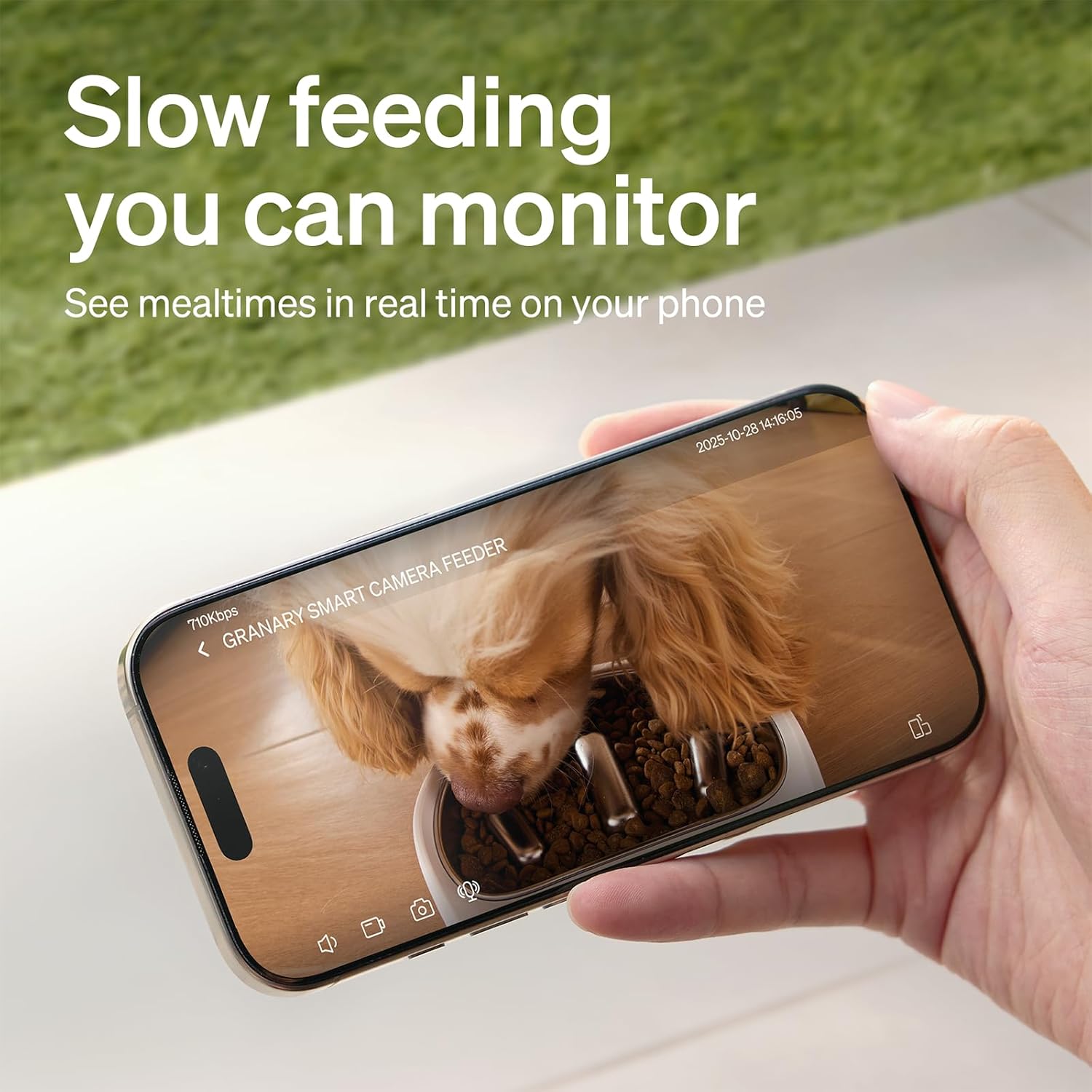 PETLIBRO Automatic Cat Feeder with Camera, Auto Pet Food Dispenser Slow Feeder Dog Bowl, 1080P HD Video with Night Vision, 5G WiFi with 2-Way Audio, Stainless Steel Slow Food Tray for Small Dogs - Image 3
