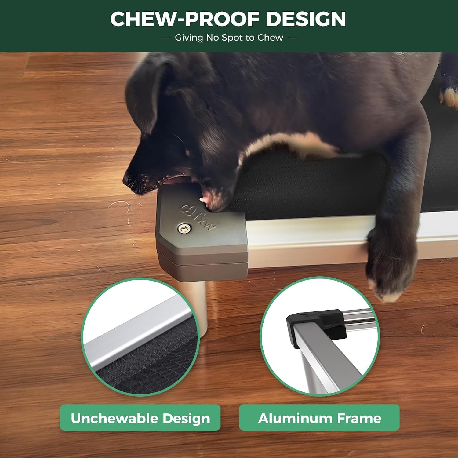 FXW TitanNest Padded Chew-Proof Elevated Dog Bed for Large Dogs | Easy to Clean, Pre-assembly Raised Cot, Indoor/Outdoor/Camping, 47 x 29 x 7.3in - Image 2