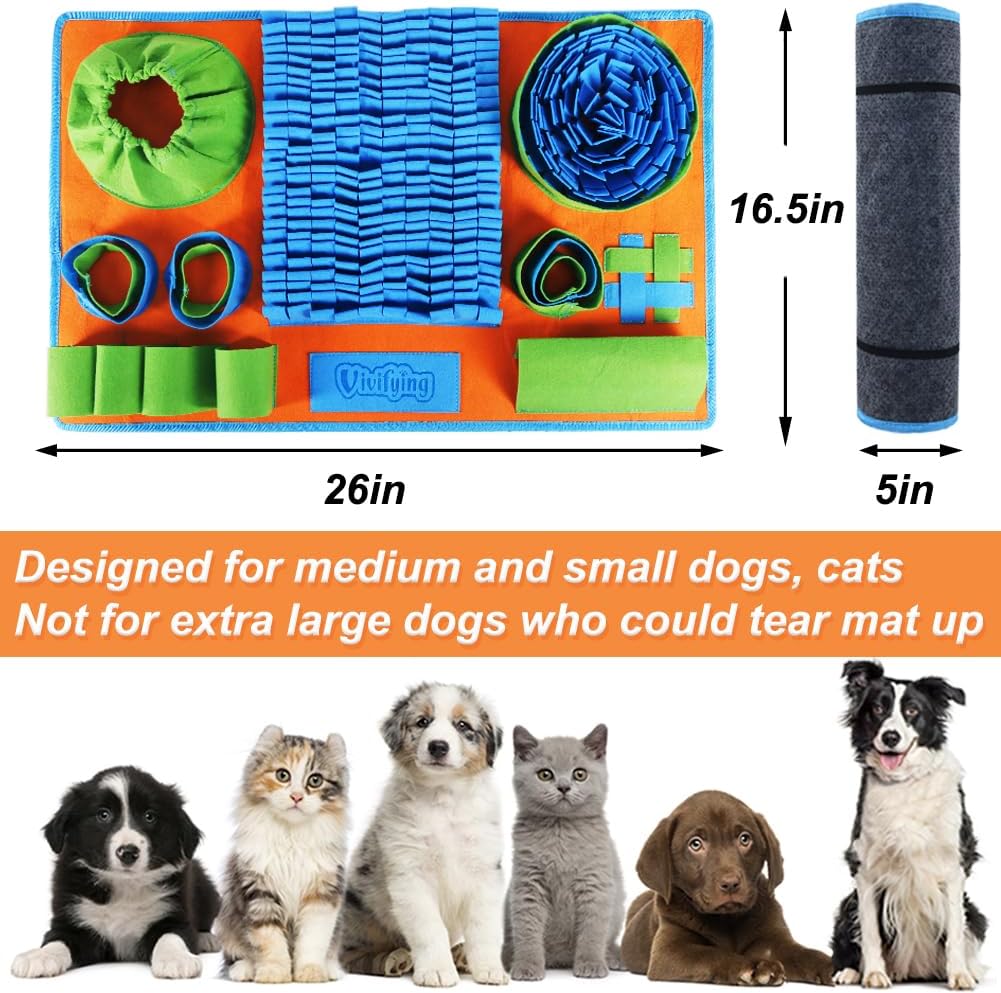 Vivifying Snuffle Mat for Dogs, Interactive Dog Puzzle Toy for Boredom and Mental Stimulation, Enrichment Feeding Game Sniff Mat Helps Slow Eating and Keep Busy - Image 2