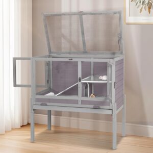 Wooden Guinea Pig Cages Indoor,Two-...