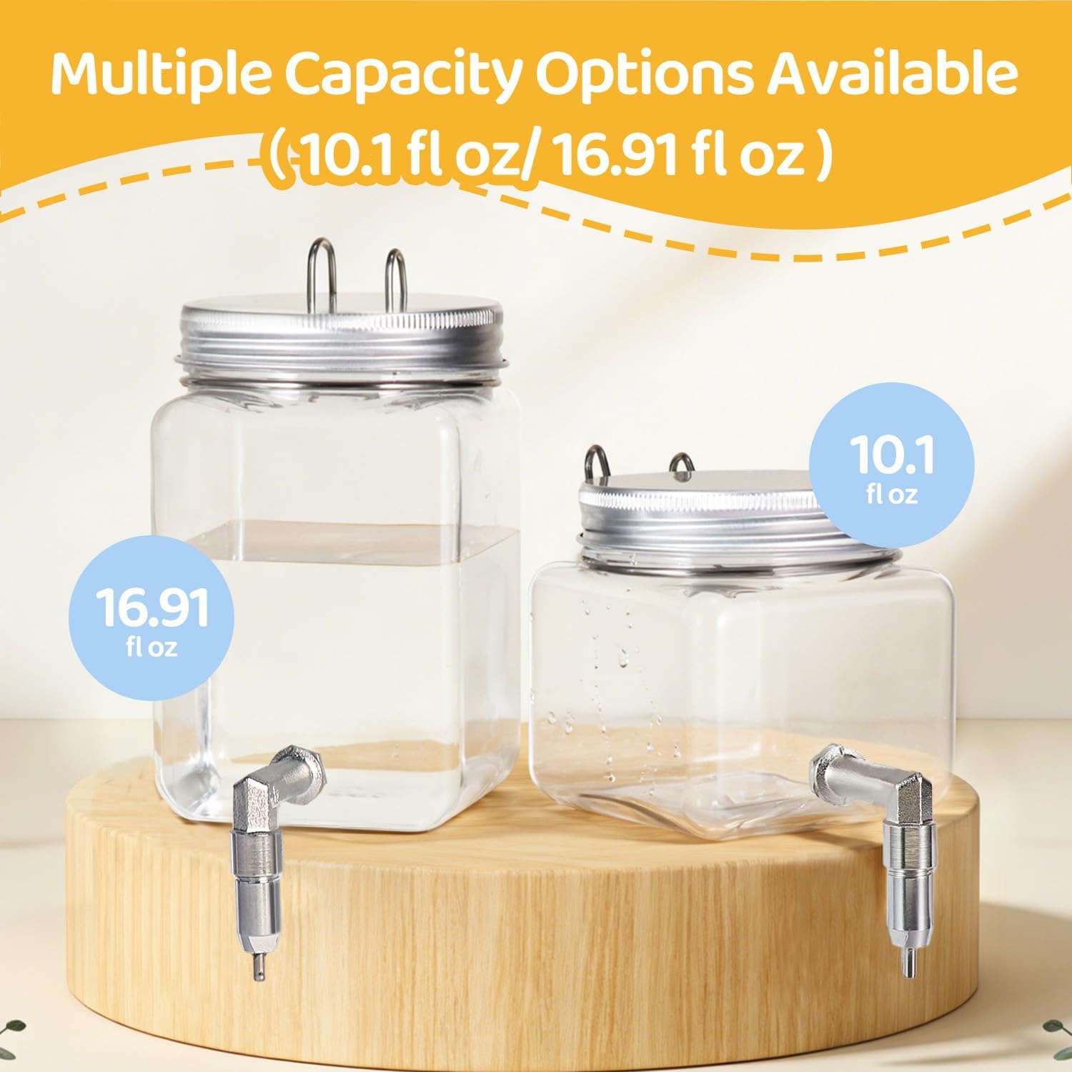Bird Water Dispenser No Drip 10oz – Leak Proof Small Animal Water Bottle with Stainless Steel Needle Valve & 180° Rotatable Bracket for Parakeet Hamster Mouse Sugar Glider Gerbil - Image 9